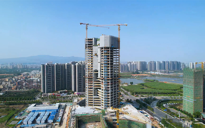 城市“金名片”| 凯发k8一触即发塔机助建新会第一高楼