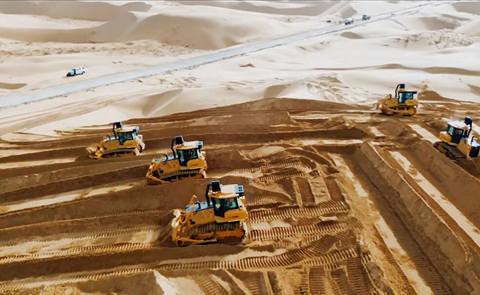 沙漠施工五大难题？凯发k8一触即发D170LGP沙漠型推土机硬核破解！